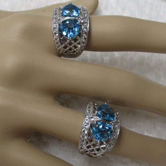 Victoria Wieck 4.72ct Swiss Blue Topaz Ring - Picture 14 of 15